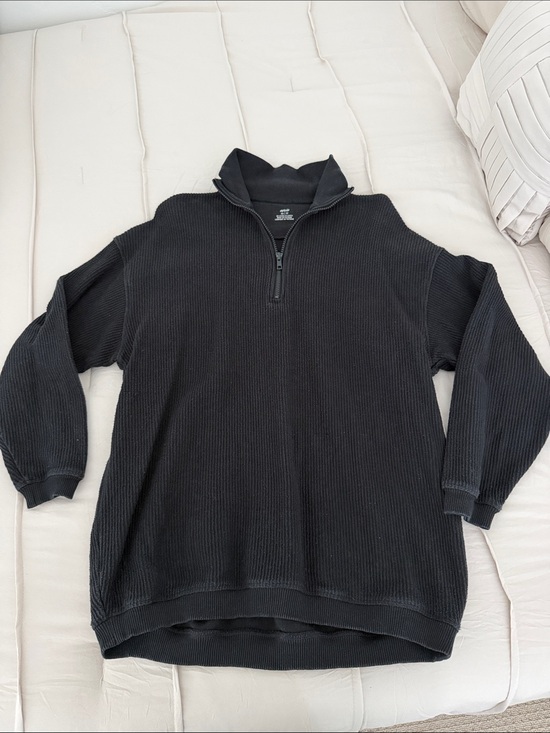 aerie Tops - Aerie Women’s Black Half-Zip Ribbed Sweater